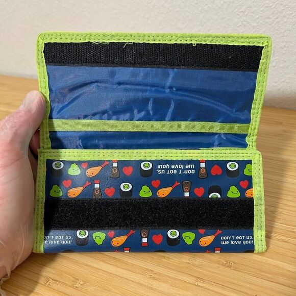 VTG Y2K David & Goliath Don't Eat Us, We Love You Sushi Trifold Wallet - Picture 2 of 7